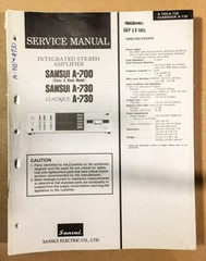 Sansui A-700 A-730 Amplifier Service Manual *Original*