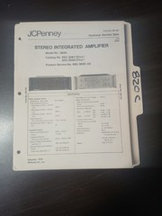 JC Penney 3835 Service Manual Original Repair Book Stereo Integrated Amplifier