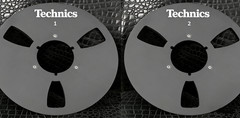 One Pair 10.5” Black Technics Tape reel High Quality Aluminum Take Up Reel