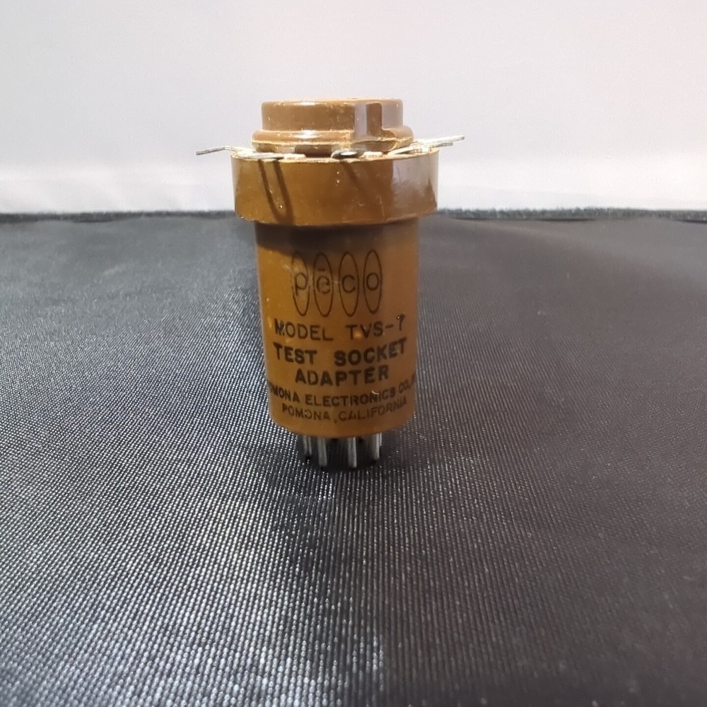 Vintage Pomona 7 Pin Bakelite Vacuum Tube Socket Saver Adapter TVS-7