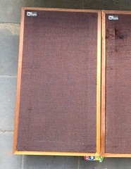 2 PC SET Ohm Model D Elctrodynanic Vintage Speakers Ohm Walsh WALNUT FINISH READ