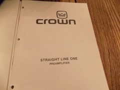 VINTAGE-Crown Power Amplifier Line One/straight Line One , Tested Works