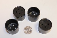 QTY 4 – ALDEN NA-ALD 419X RADIO TUBE ADAPTER – TYPE 30 TUBE TO 01As – BAKELITE