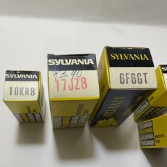 5 Sylvania 2 Realistic Tubes Radio-TV-Audio-Vacuum 6GH8A 6F6GT,10KR8,17JZ8,6F6GT