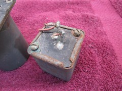 (2) SMALL TRANFORMERS + (1) CAPACITOR WESTERN ELECTRIC ERA UNKNOWN MAKER