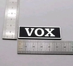 VOX Amplifier Badge Logo Emblem Custom Made Brushed Silver