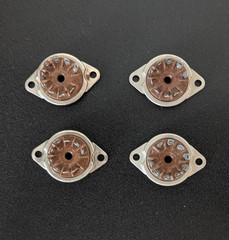 9-Pin Tube Sockets. Bottom Mount. 3/4″ Hole. 1-1/8″ Holecenters (QTY 4) #L3