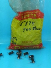 NOS OHMITE 5874 5WB51 5% 400 OHM WIRE WOUND RESISTOR PRESCION CATHODE QTY (10)
