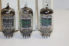 QTY 6 – MIL SPEC – 5814A – VACUUM TUBES – AMPLITREX TESTED – MIXED – VG-GD