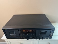 Vintage TEAC W-6000R Cassette Deck Remote Included