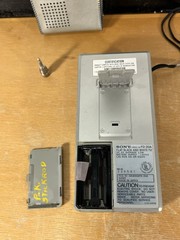 Sony Watchman Portable CRT TV Made in Japan w/ Case & Sony Plug- Video In Tested