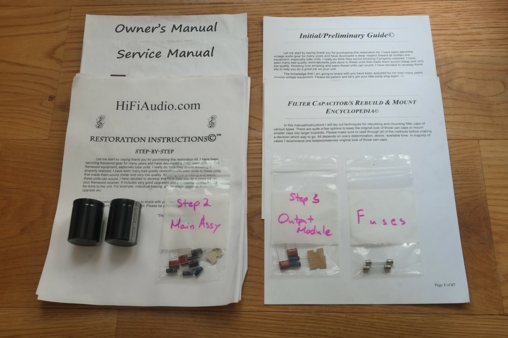 Crown D75a restoration kit repair service fix recap capacitor rebuild Amcron
