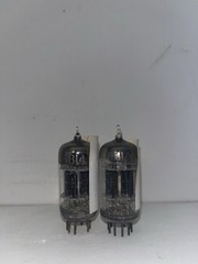 2 General Electric 5814A 12AU7 Black Plate Triple Mica TV7 Tested Strong Tubes