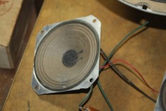 Vintage Set of 3 Sears SilverTone Floor Cabinet Stereo Speakers
