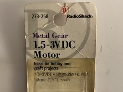 Radio Shack 1.5-3.0VDC Motor with Metal Gear 273-258 Tandy Archer 🔥NEW NOS💥