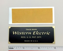Western Electric Badge Logo Custom Made Aluminum PAIR Silver or Gold