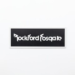 Rockford Fosgate Speaker Custom Made Logo Badge Aluminum 106mm(4.17″)X39mm(1.54″