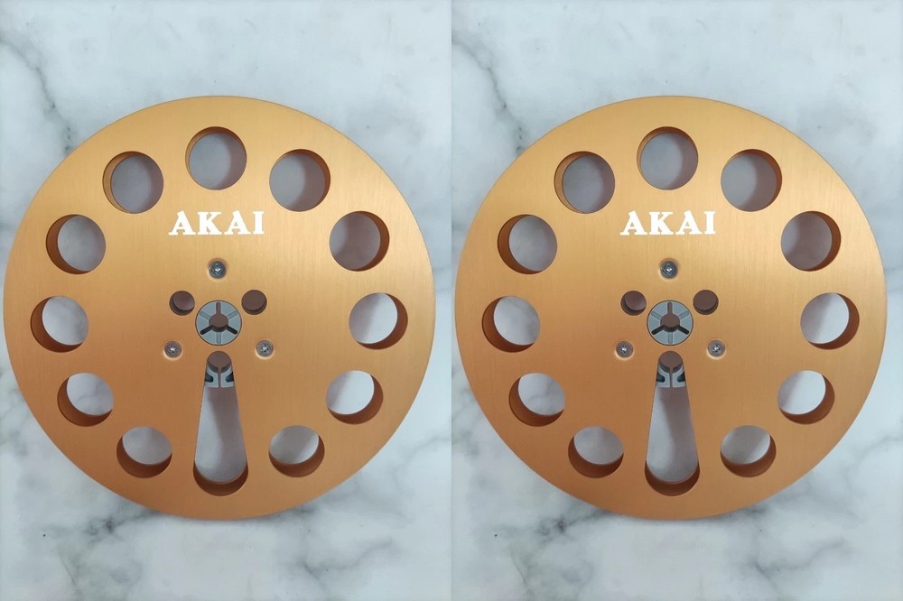 One Pair 7” gold AKAI Light Aluminum Reel to Reel Take Up Reel for AKAI GX-77