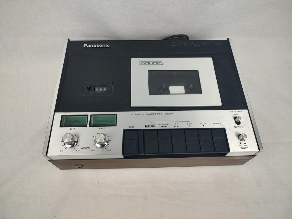 Vintage Panasonic RS-260US Stereo Cassette Deck Simulated Wood Cabinet Japan