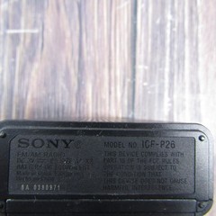 Sony ICF-P26 FM AM Portable Radio Black Pocket Handheld Battery Powered Receiver