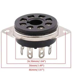2 pcs. Chassis Mount 8pin Bakelite Octal Valve Tube Socket For EL34 6V6 6L6 KT88