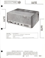 Sams Photofact HH Scott 280 Audio Amplifier Manual w/ Schematics (original)