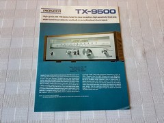 Pioneer TX-9500 FM/AM Stereo Tuner Sales Brochure Ad Literature Original