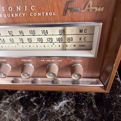 Mid Century Tube FM AM Radio Panasonic 782B Tweed 1963 Please Read