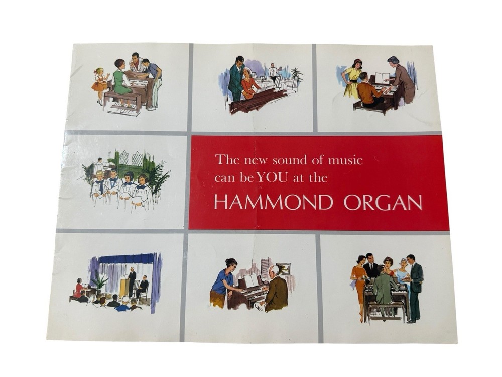 Vtg 1964 Hammond Organ Brochure Catalog Mid Century M Series Home Organs