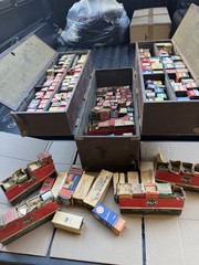 Vintage Assorted Vacuum Tubes Lot Sylvania RCA GE Philco With RCA tube caddy