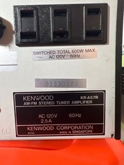 VTG Kenwood KR-A57R AM/FM Stereo Receiver Graphic Equalizer Phono Preamp Tested