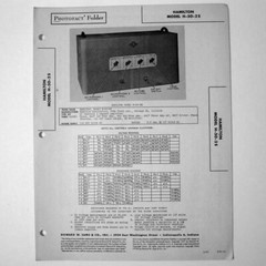 Hamilton Model H-50-2S Service Manual – SAMS Photofact ™ 1947 – New NOS