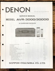 Denon AVR-3000 AVR-3000G Receiver Service Manual *Original*