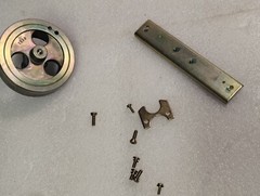 TEAC A-3300 SX reel to reel flywheel assembly