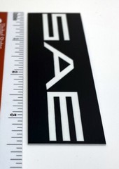 SAE Custom Made Aluminum Amplifier Badge