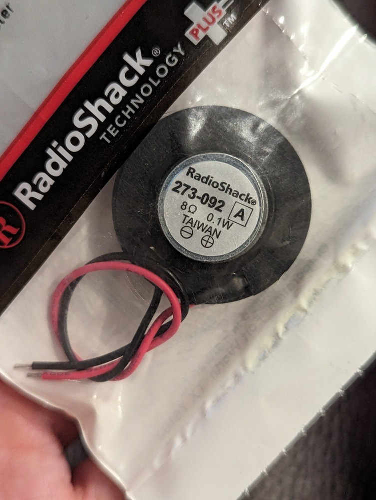 Radio Shack 1 1/8″ (29mm) Mini Speaker 8-Ohm 273-0092 Taiwan NEW!! Vtg