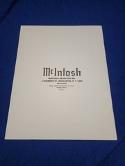 McIntosh MC2105 Manual. Excellent Condition.
