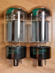 Pair of Sylvania 5AR4 GZ34 (5V4GA relabel) NOS NIB Vacuum Tubes #1