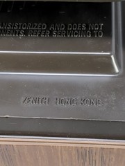 Vintage Zenith Circle of Sound AM Clock Radio B285W Dial-Lite Woodgrain Tested