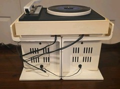 VINTAGE GE Concert Hall Stereo Turntable TESTED WORKING – Damaged Dust Cover