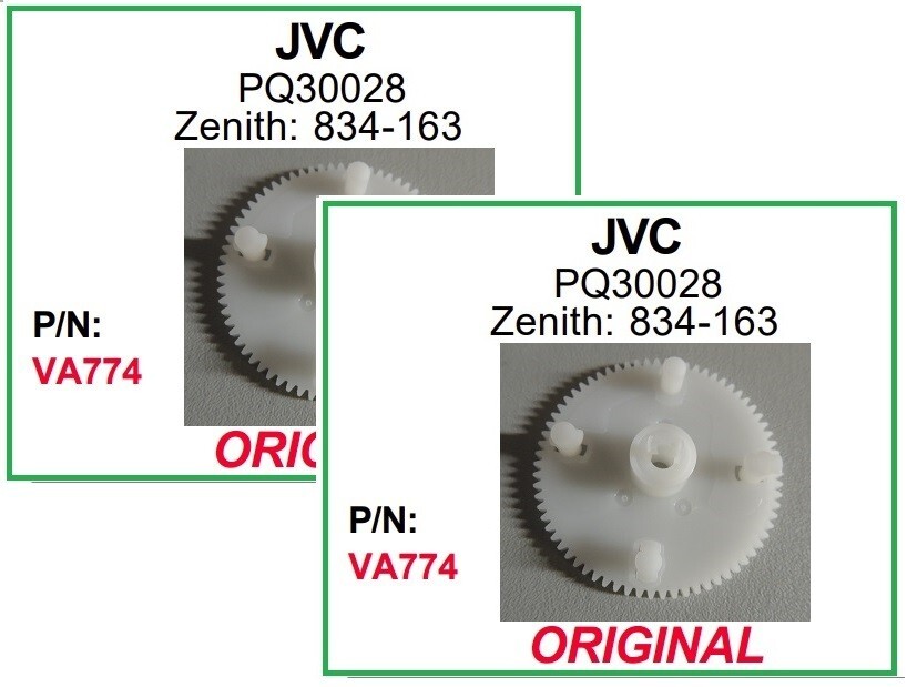 2 PRB VA774 VCR Gear for JVC PQ30028 Zenith 834-163 and Others