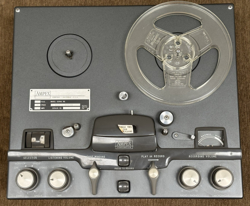 AMPEX 952 Vintage Tube Reel To Reel Recorder, Exceptional Condition!
