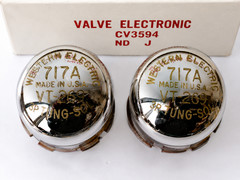Western Electric 717A VT269 CV3594 Tubes NOS/NIB in Original Box — Matched Pair