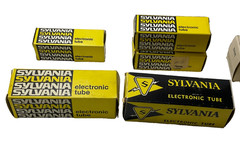 5 Sylvania 2 Realistic Tubes Radio-TV-Audio-Vacuum 6GH8A 6F6GT,10KR8,17JZ8,6F6GT