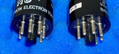 2 National Union 6V6GT Tubes / Amplitrex Tested Strong / Match Date Smoked Glass