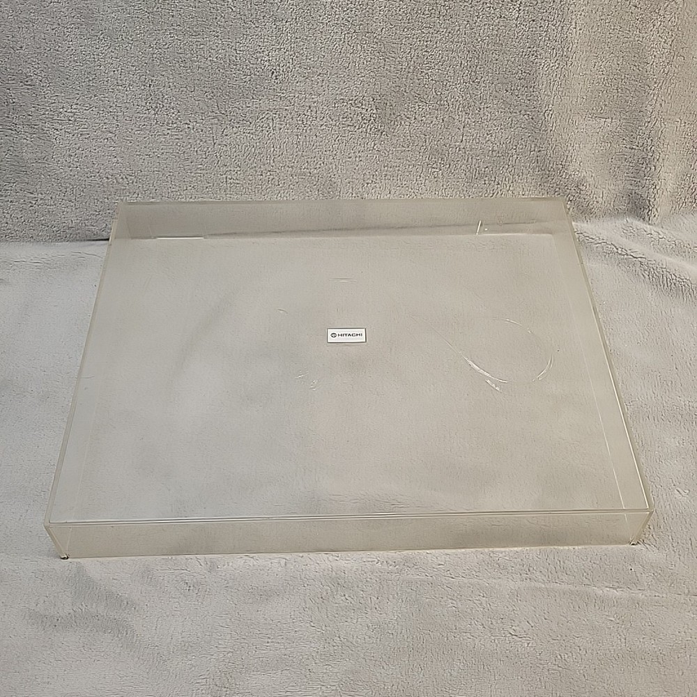 Hitachi TURNTABLE HT-12 Part Dust Cover Lid Melt Marks As Is Read