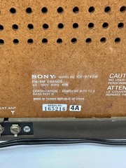 Vintage Sony ICF-9740W AM-FM Tabletop Radio Stereo For Parts Or Repair O0