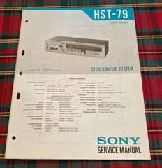 SONY HST-79 STEREO MUSIC SYSTEM ORIGINAL SERVICE MANUAL SCHEMATIC M771x