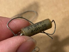 3 NOS Vintage .01 uf 400v Astron Vitamin Q Capacitors TEST GOOD Glass-Sealed PIO