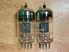 Pair of Brimar UK 12AT7 ECC81 NOS NIB Black Plate Vacuum Tubes